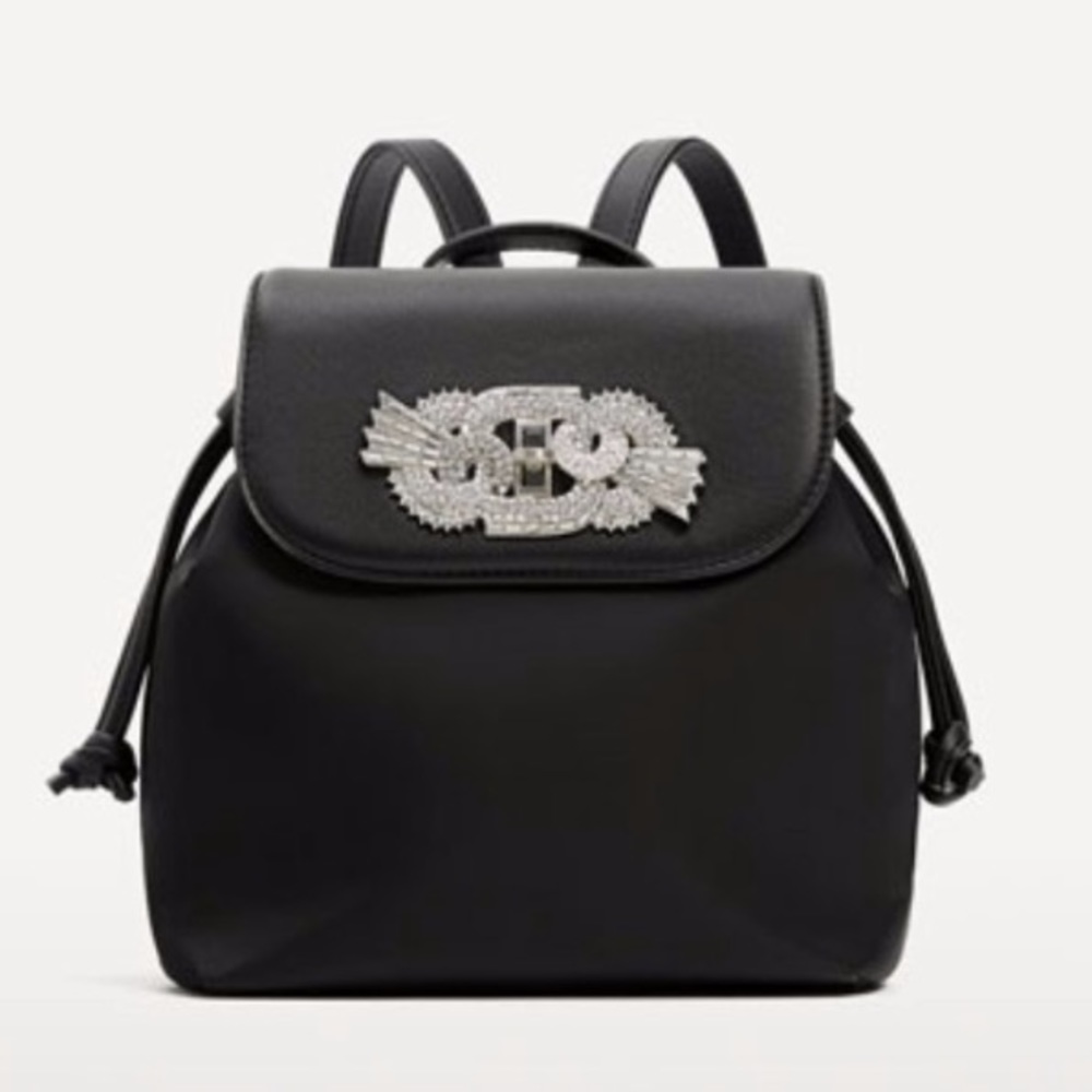 Zara Gem detail backpack purse